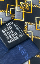 Load image into Gallery viewer, Oscar De La Renta Mens Multicolor Geometric Print Silk Adjustable Designer Tie
