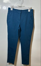 Load image into Gallery viewer, Loft Womens Blue Zipper Pockets High Waist Skinny Leg Ankle Pants Size 4
