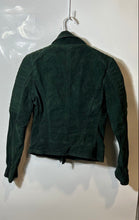 Load image into Gallery viewer, Blank NYC Womens Green Suede Pockets Asymmetrical Zip Motorcycle Jacket Size S
