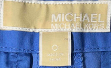 Load image into Gallery viewer, Michael Kors Womens Blue Flat Front Slash Pocket Straight Leg Chino Pants Size 0
