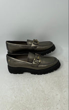 Load image into Gallery viewer, Carmela Womens Metallic Silver Leather Slip-On Platform Loafer Shoes Size EUR 40
