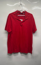 Load image into Gallery viewer, Calvin Klein Mens Red Short Sleeve Collared Button Front Polo Shirt Size XL
