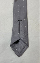 Load image into Gallery viewer, Michael Kors Mens Gray Polka Dot Keeper Loop Adjustable Designer Tie
