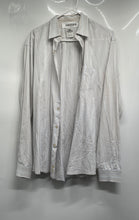 Load image into Gallery viewer, Lacoste Mens White Striped Long Sleeve Regular Fit Button-Up Shirt Size 44
