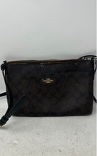 Load image into Gallery viewer, Coach Womens Brown Signature Print Leather Adjustable Strap Zipper Crossbody Bag
