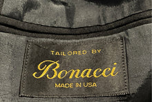 Load image into Gallery viewer, Bonacci Mens Black Single-Breasted Button Front Blazer Jacket Size 48R

