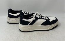 Load image into Gallery viewer, Zara Mens Black White Leather Lace-Up Low Top Sneaker Shoes Size 11
