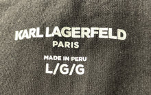 Load image into Gallery viewer, Karl Lagerfeld Mens Black Silver Graphic Print Crew Neck Pullover T-Shirt Size L
