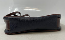 Load image into Gallery viewer, Milano Womens Dark Blue And Brown Pebble Leather Shoulder Crossbody Handbag
