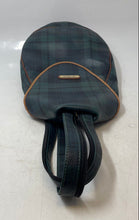 Load image into Gallery viewer, Lapierre By Lafuma Womens Dark Green Plaid Leather Top Handle Backpack
