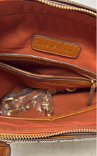 Load image into Gallery viewer, Adrienne Vittadini Womens Brown Monogram Print Top Handle Satchel Bag
