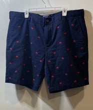Load image into Gallery viewer, Club Room Mens Blue Crab Embroidered Flat Front Chino Shorts Size 40
