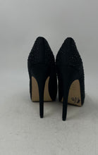 Load image into Gallery viewer, Aldo Womens Black Rhinestone Round Toe Slip-On High Stiletto Pump Heels Size 6
