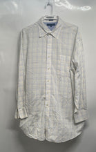 Load image into Gallery viewer, Tommy Hilfiger Mens White Check Print Long Sleeve Dress Shirt Size 17 1/2
