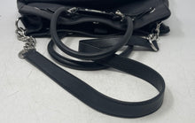 Load image into Gallery viewer, Michael Kors Womens Black Leather Bottom Studs Shoulder Strap Satchel Bag
