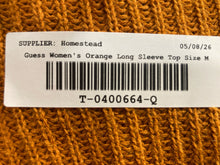 Load image into Gallery viewer, Guess Womens Orange Alexya Side Lace Up Choker Neck Pullover Sweater Size M
