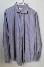Load image into Gallery viewer, Calvin Klein Mens Purple Long Sleeve Slim Fit Dress Shirt Size XL 17-17.5 34/35
