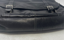 Load image into Gallery viewer, Kenneth Cole Reaction Mens Black Leather Flap Over Lined Laptop Messenger Bag
