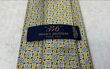 Load image into Gallery viewer, Brooks Brothers 346 Mens Yellow Geometric Print Silk Keeper Loop Designer Tie
