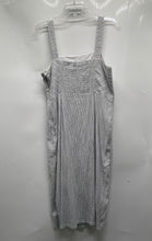 Load image into Gallery viewer, Tahari Womens Gray Striped Square Neck Sleeveless Sheath Dress Size 14
