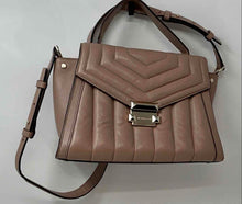 Load image into Gallery viewer, Michael Kors Womens Whitney Beige Leather Detachable Strap Quilted Satchel Bag
