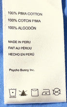Load image into Gallery viewer, Psycho Bunny Mens Blue Pima Cotton Short Sleeve Crew Neck Pullover T-Shirt Sz 6
