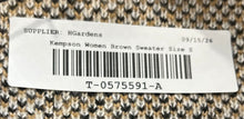 Load image into Gallery viewer, Kempson Womens Brown Diamond Geometric Hooded Cardigan Sweater Size S With Tag
