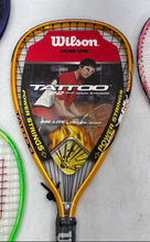 Load image into Gallery viewer, Lot Of 4 Tennis Racquetball Rackets Wilson US Open Rak Attak Slazenger Tattoo
