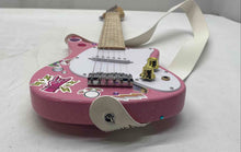 Load image into Gallery viewer, FAO Schwarz Pink Sparkle Stickers 6 String Beginner Electric Guitar Not Tested
