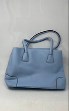 Load image into Gallery viewer, Christian Siriano Womens Blue Leather Double Handle Magnetic Shoulder Purse
