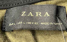 Load image into Gallery viewer, Zara Mens Black Green Camouflage Short Sleeve Crew Neck Pullover T-Shirt Size L
