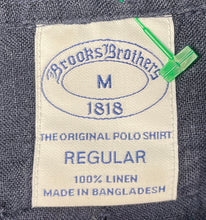 Load image into Gallery viewer, Brooks Brothers Mens Dark Blue Short Sleeve Collared Button-Up Shirt Size M
