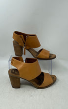 Load image into Gallery viewer, Toms Womens Majorca Brown Leather Cut-Out Block Ankle Strap Heels Size W7.5
