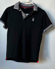 Load image into Gallery viewer, Psycho Bunny Boys Black Short Sleeve Collared Golf Polo Shirt Size 14-16
