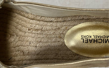 Load image into Gallery viewer, Michael Kors Womens Kendrick Gold Monogram Slip-On Espadrille Flats Size 10 M
