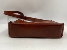 Load image into Gallery viewer, Alexander Womens Brown Leather Inner Pocket Zip Top Shoulder Purse Worn
