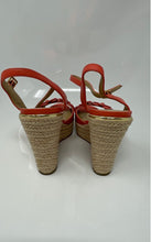 Load image into Gallery viewer, Michael Kors Womens Beige Dark Nude Leather Wedge Heel Slingback Sandals Size 6M
