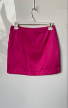 Load image into Gallery viewer, H&amp;M Womens Fuchsia Pink Shiny Satin Side-Zip Short Mini Skirt Size 2
