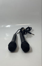 Load image into Gallery viewer, Lot Of 2 Pcs Black Audio Equipment Karaoke Wired Dynamic Microphone Not Tested
