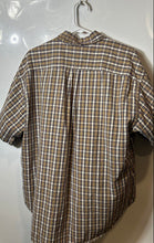 Load image into Gallery viewer, Tommy Hilfiger Mens Brown Plaid Short Sleeve Collared Button-Up Shirt Size XL
