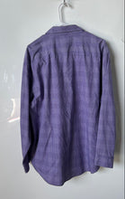 Load image into Gallery viewer, Alfani Mens Purple Plaid Regular Fit Performance Dress Shirt Size XL 17-17.5
