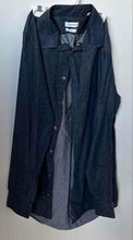 Load image into Gallery viewer, Calvin Klein Mens Dark Blue Long Sleeve Collared Slim Fit Dress Shirt Size L
