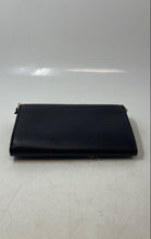 Load image into Gallery viewer, Calvin Klein Womens Black Gold-Tone Leather Chain Strap Crossbody Bag Worn
