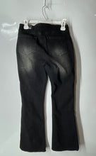 Load image into Gallery viewer, Fashion Nova Womens Black Denim Fringe Belted Pockets Bootcut Jeans Size 9
