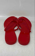 Load image into Gallery viewer, Carmen Sol Womens Maria Red Studded Toe Ring Flat Flip Flop Sandals Size 7
