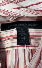 Load image into Gallery viewer, Express Mens Multicolor Striped Modern Fit Stretch Button-Up Shirt Size S
