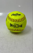 Load image into Gallery viewer, Rawlings Dream Seam Fast Pitch Yellow Red Stitching Pro Softball
