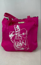 Load image into Gallery viewer, Juicy Couture Womens Pink Ribbon Bow Perfume Bottle Graphic Tote Bag With Tag
