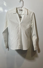 Load image into Gallery viewer, H&amp;M Womens White Long Sleeve Stretch Collared Button-Up Shirt Size 6
