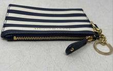 Load image into Gallery viewer, Tommy Hilfiger Womens Navy White Striped Zipper Keychain Card Wallet

